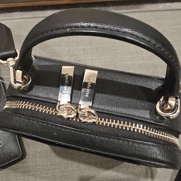 Kate Spade Disney Minnie Mouse Crossbody Bag & Wallet Set Black Leather Rare - Picture 5 of 16